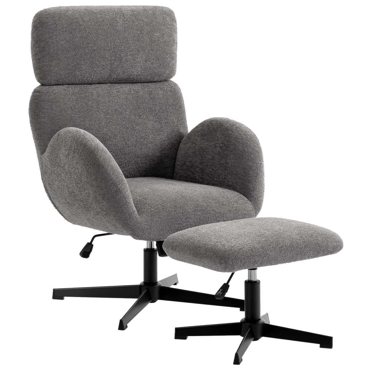 Velvet Accent Chair 71cm Wide With Footstool - Velmora