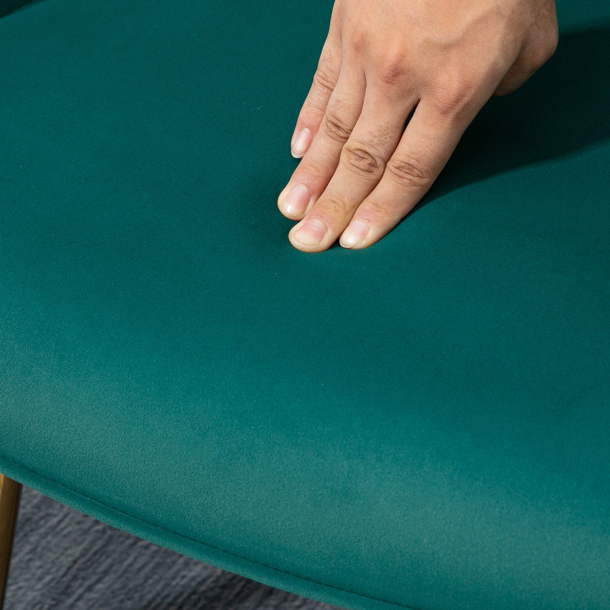 Velvet Accent Chair 71cm Wide With Ottoman - Velmora