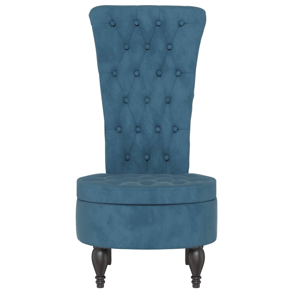 Velvet Accent Chair High Back Button Design - Vantage Home