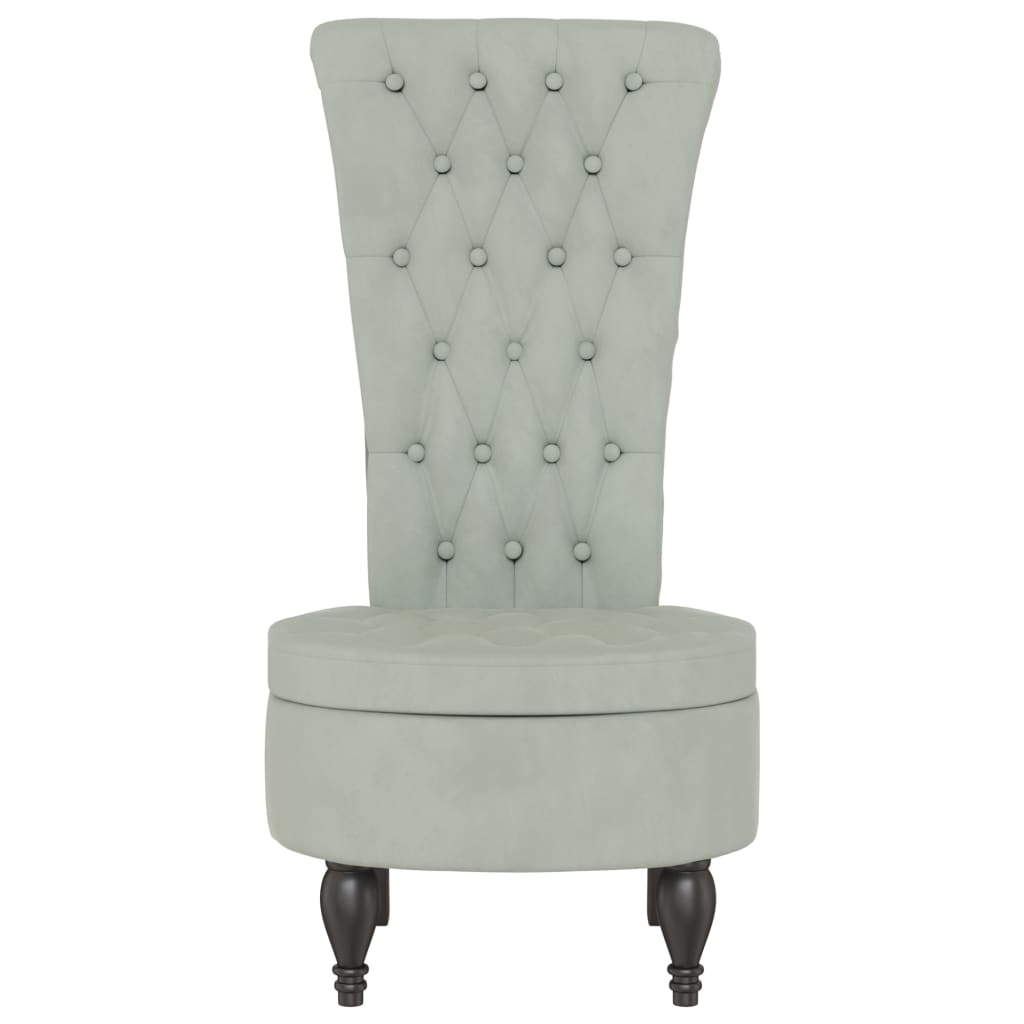 Velvet Accent Chair High Back Button Design - Vantage Home