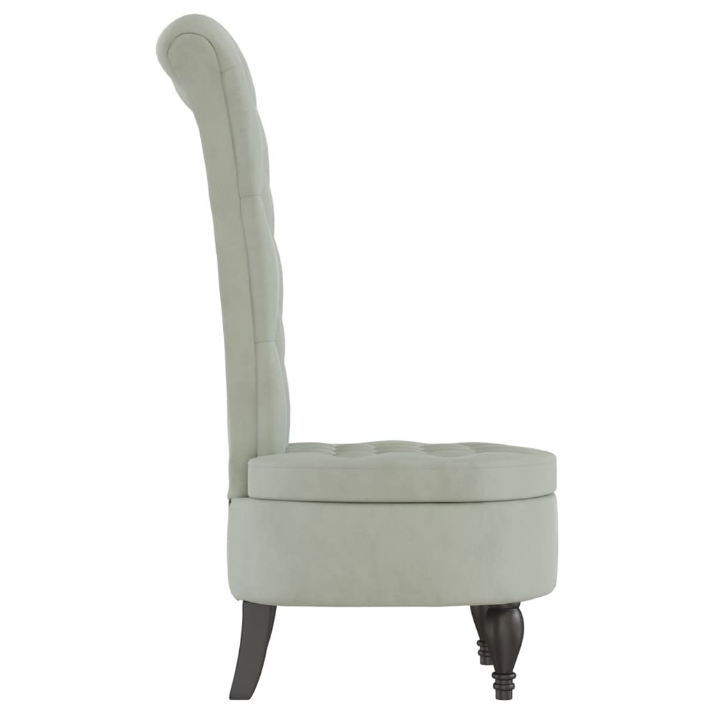 Velvet Accent Chair High Back Button Design - Vantage Home