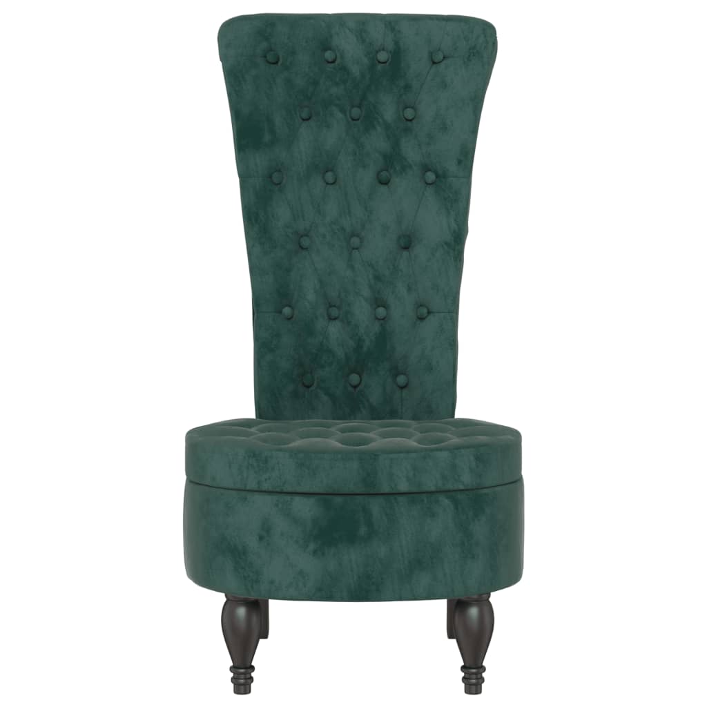 Velvet Accent Chair High Back Button Design - Vantage Home