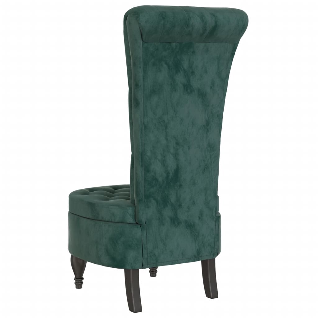 Velvet Accent Chair High Back Button Design - Vantage Home