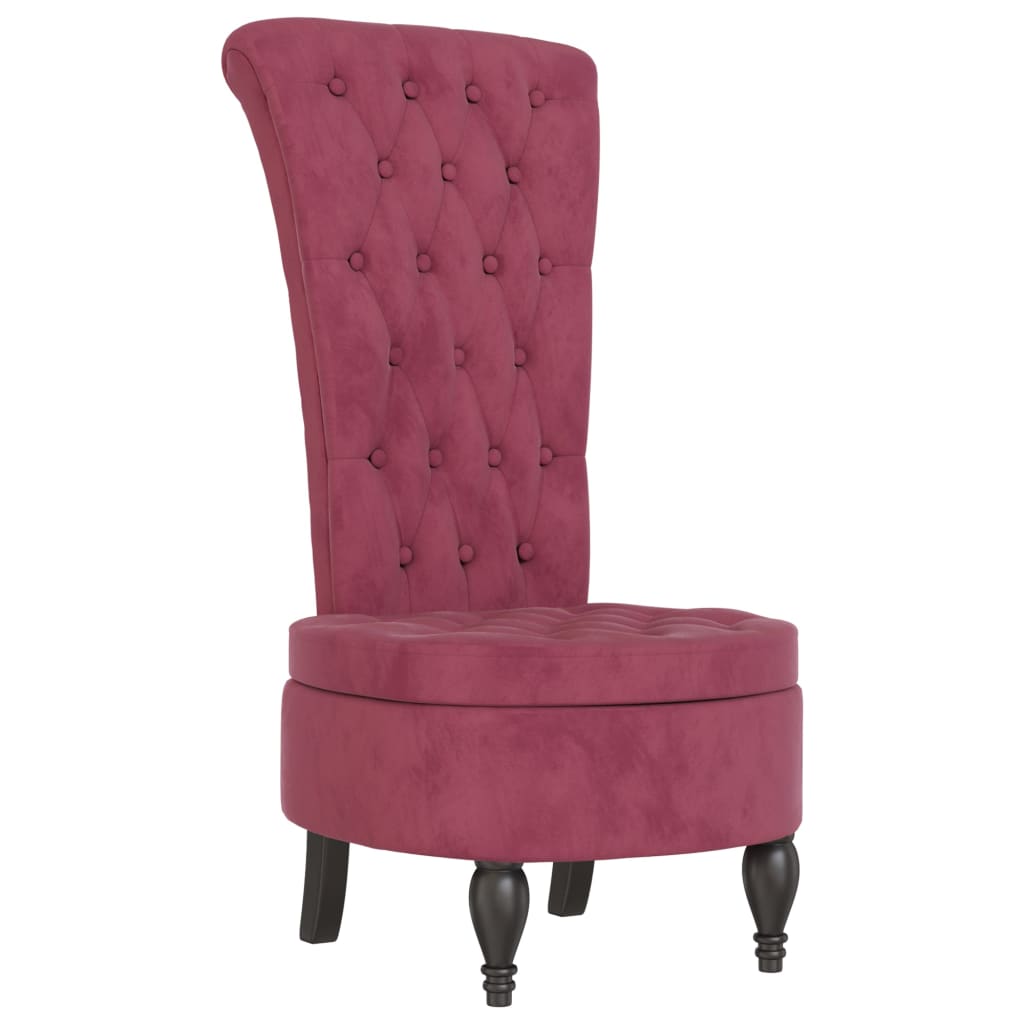 Velvet Accent Chair High Back Button Design - Vantage Home