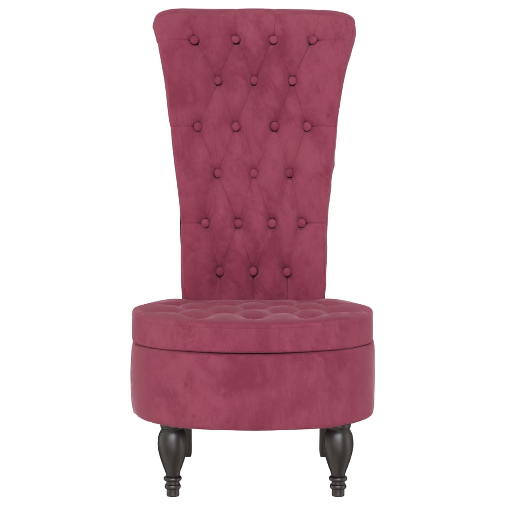 Velvet Accent Chair High Back Button Design - Vantage Home