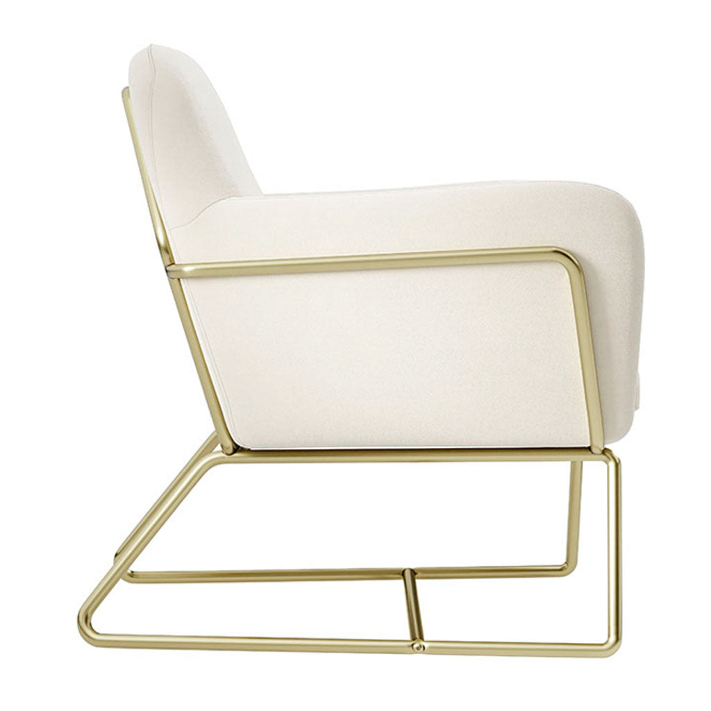 Velvet Armchair With Gold Frame - Charles