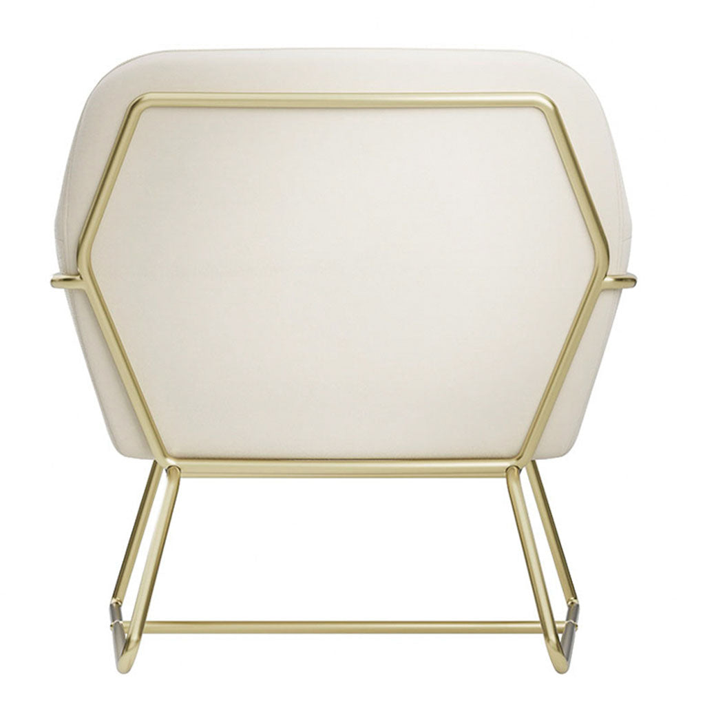 Velvet Armchair With Gold Frame - Charles