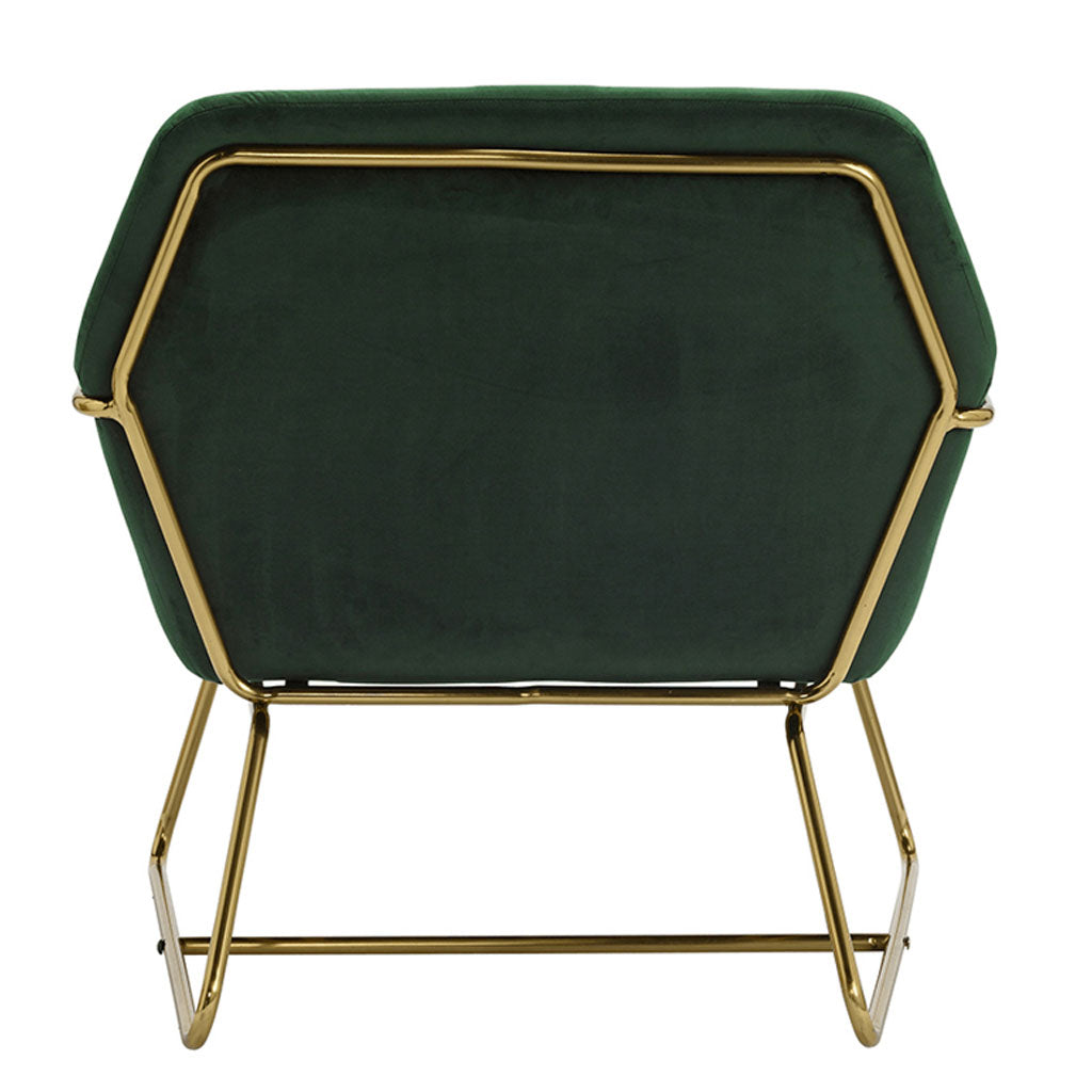 Velvet Armchair With Gold Frame - Charles