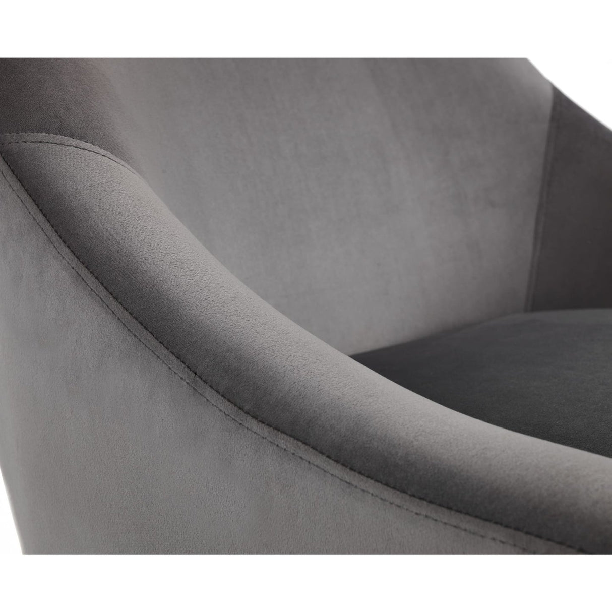 Velvet Armchair With Oak Gold Legs - Elliot