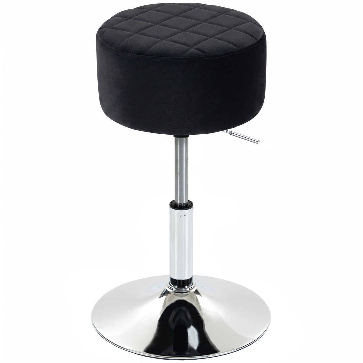 Velvet Bar Stool 38.5cm Wide Adjustable - Velmora