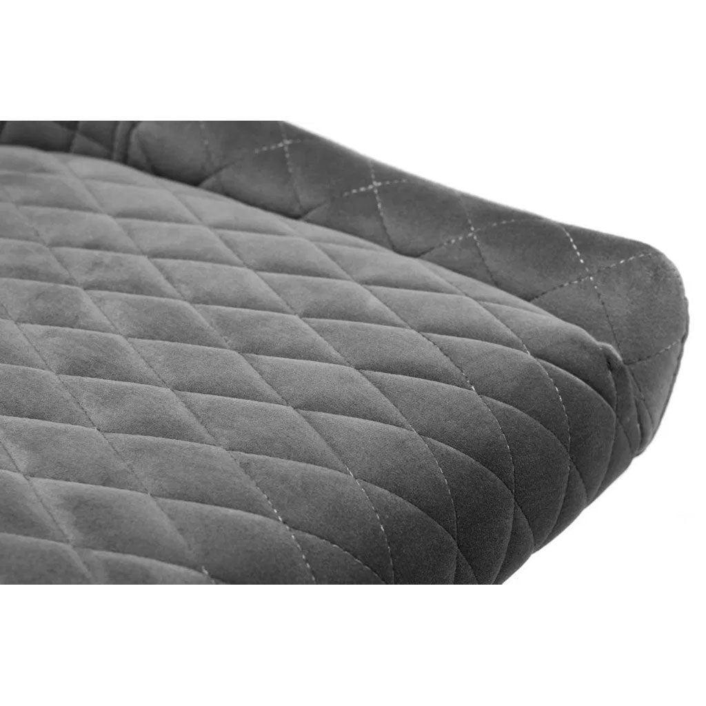 Velvet Bar Stool With Metal Legs - Luxe