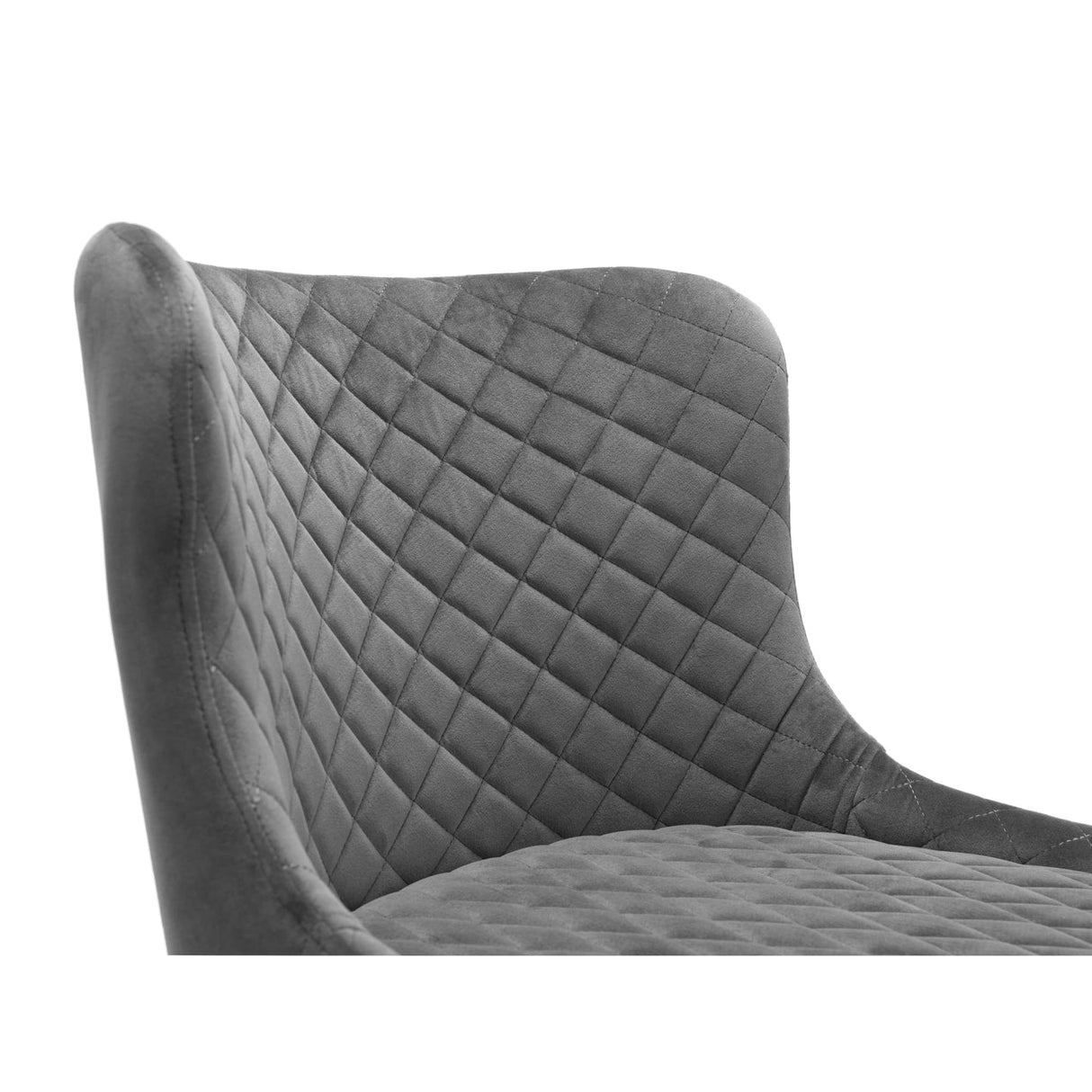 Velvet Bar Stool With Metal Legs - Luxe