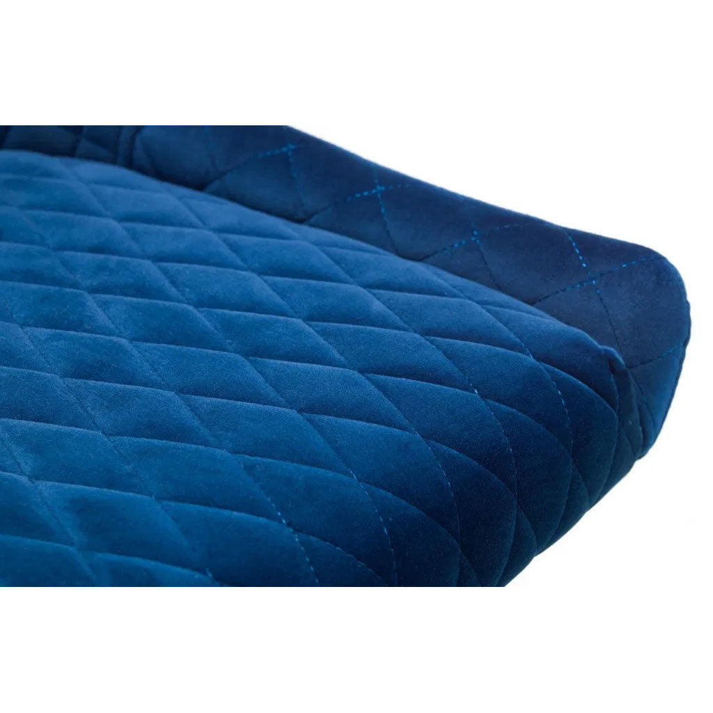 Velvet Bar Stool With Metal Legs - Luxe