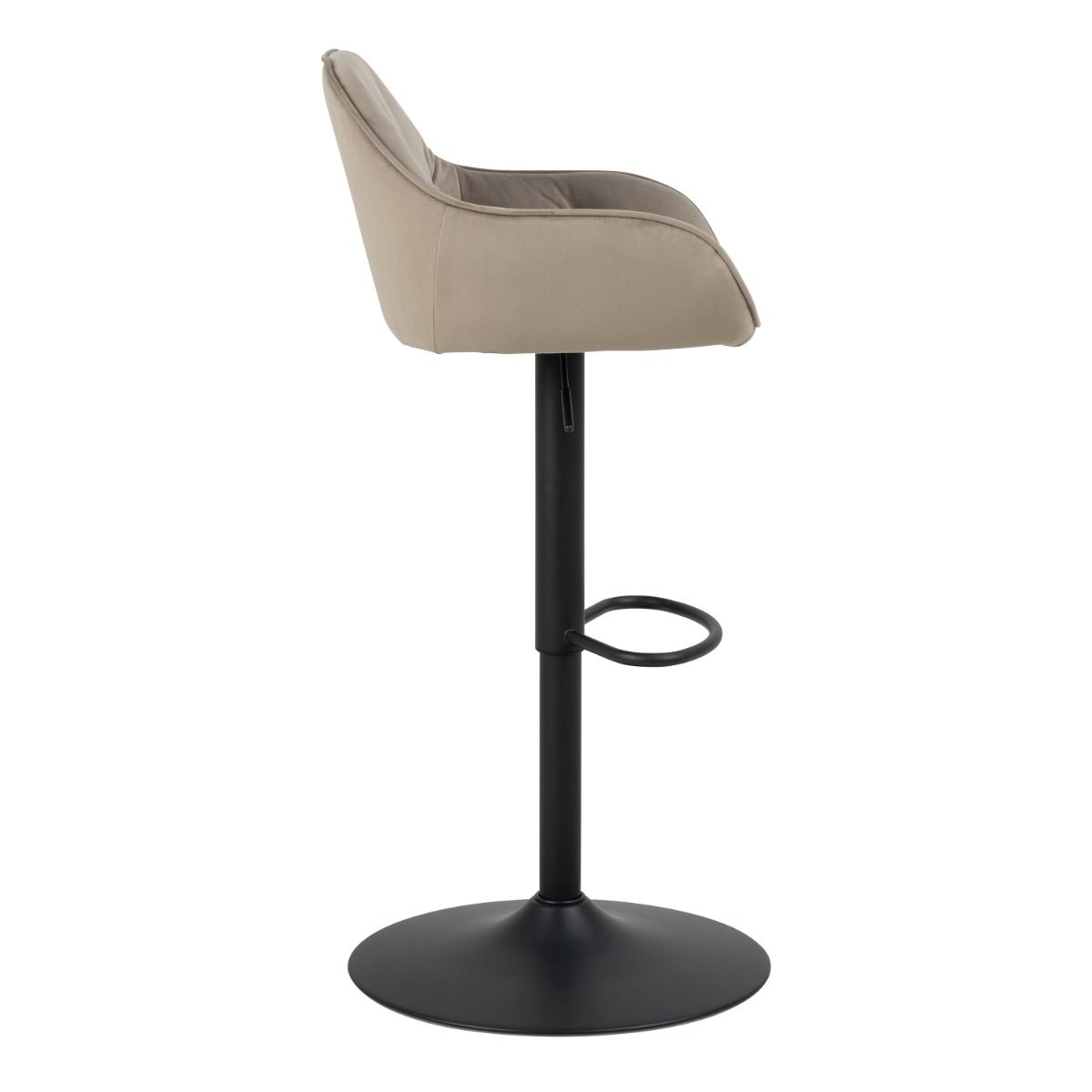 Velvet Bar Stools in Set Of 2 With Gas-Lift And Swivel Function - Brooke