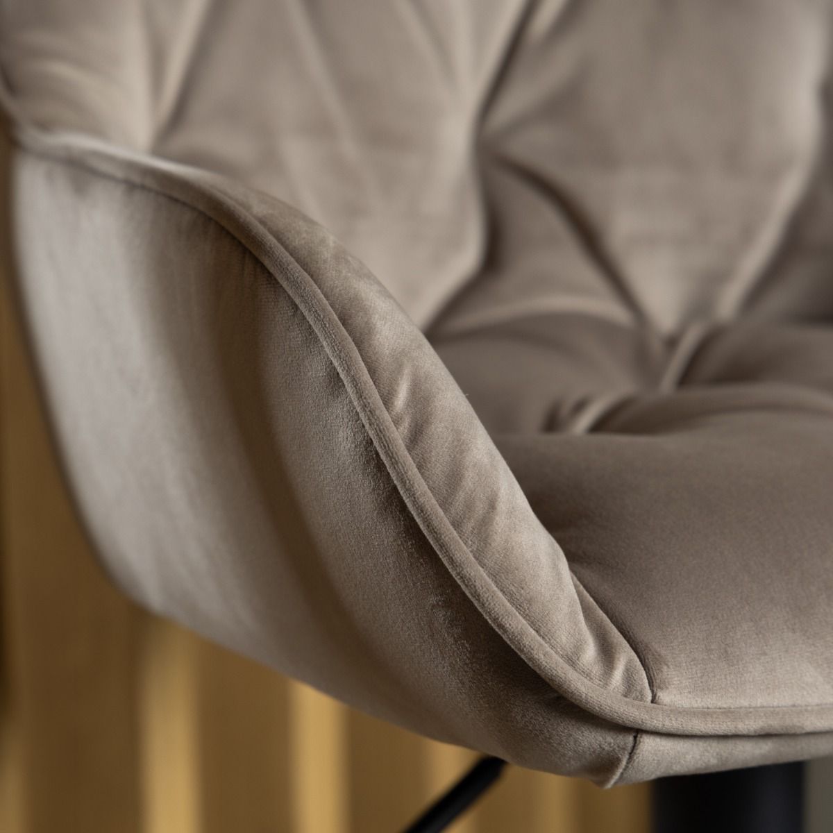 Velvet Bar Stools in Set Of 2 With Gas-Lift And Swivel Function - Brooke