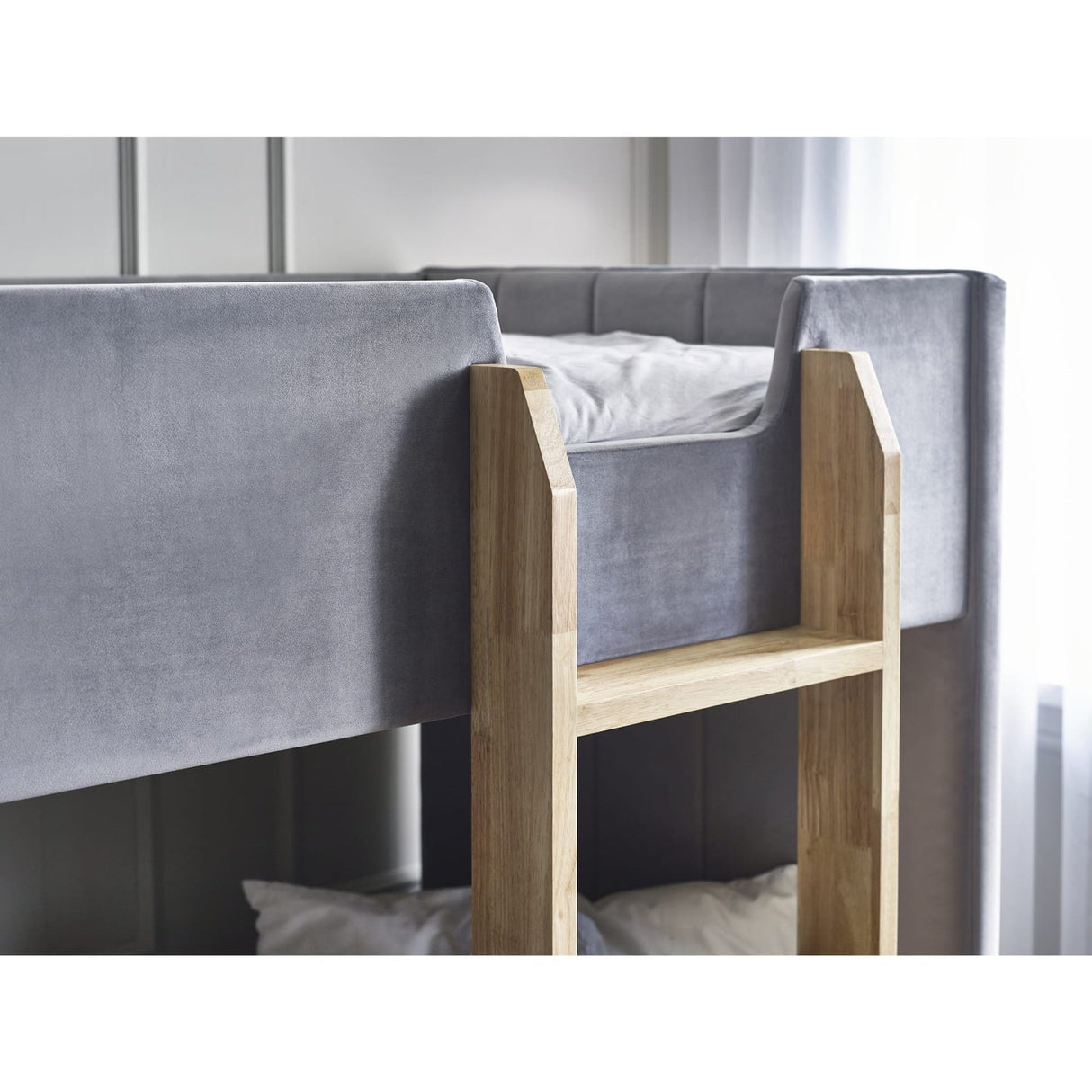 Velvet Bunk Bed With Ladder - Daytona