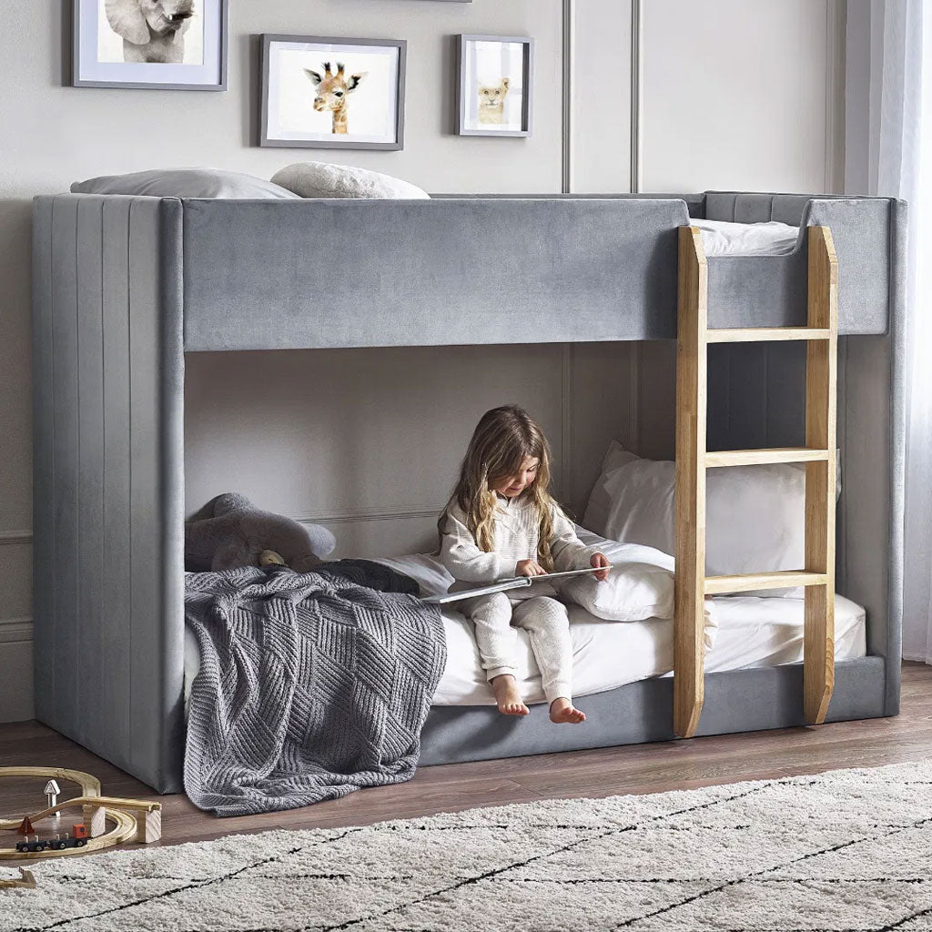 Velvet Bunk Bed With Ladder - Daytona