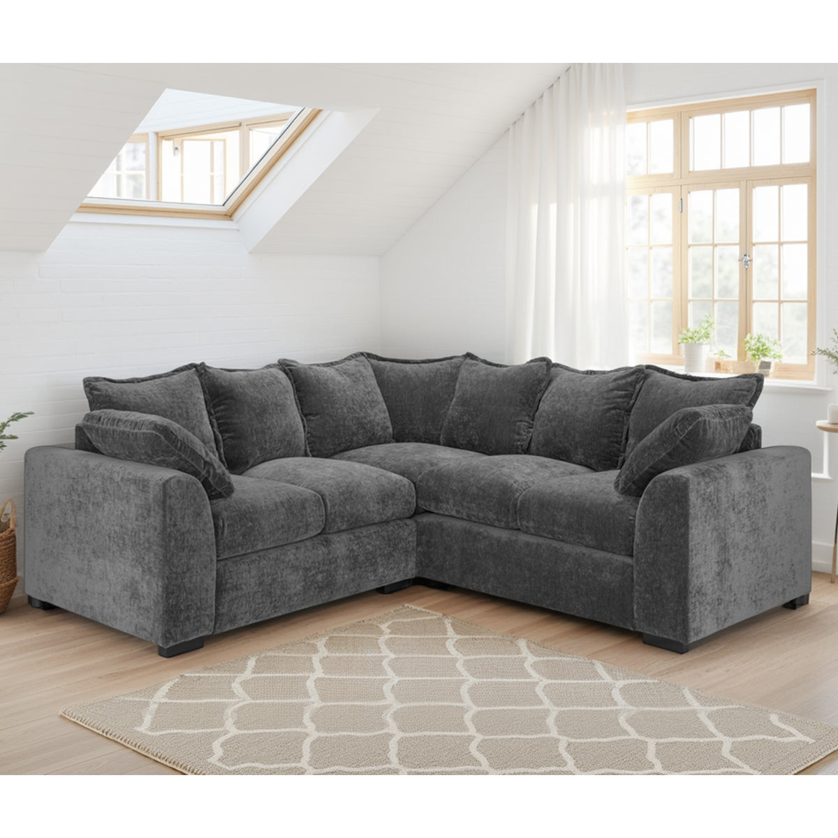 Velvet Corner Sofa Large - Colbee