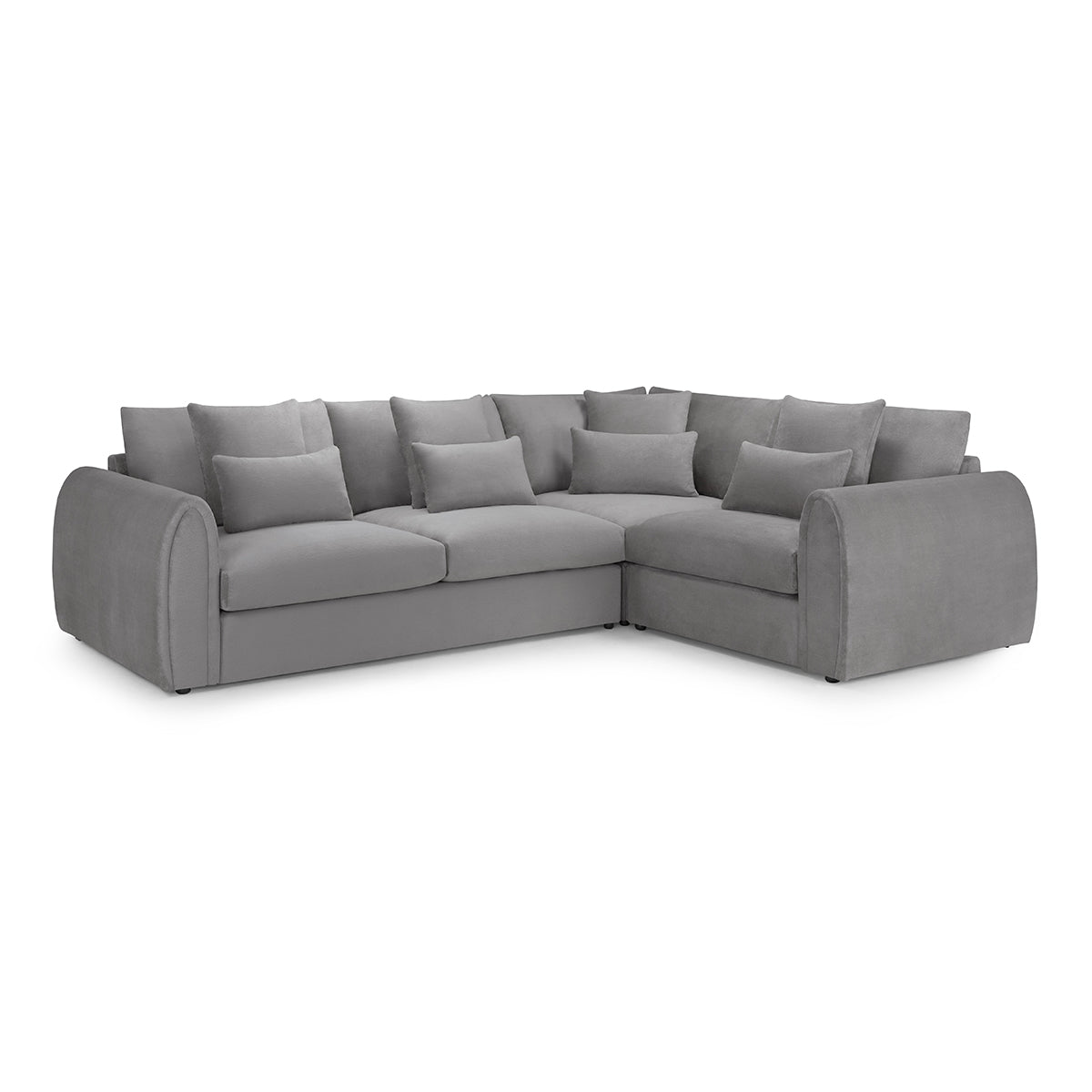 Velvet Corner Sofa Right Hand Facing - Mirabel