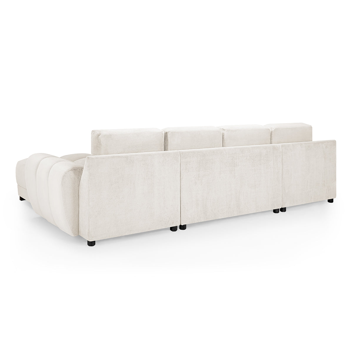 Velvet Corner Sofa in U Shape - Azzuro