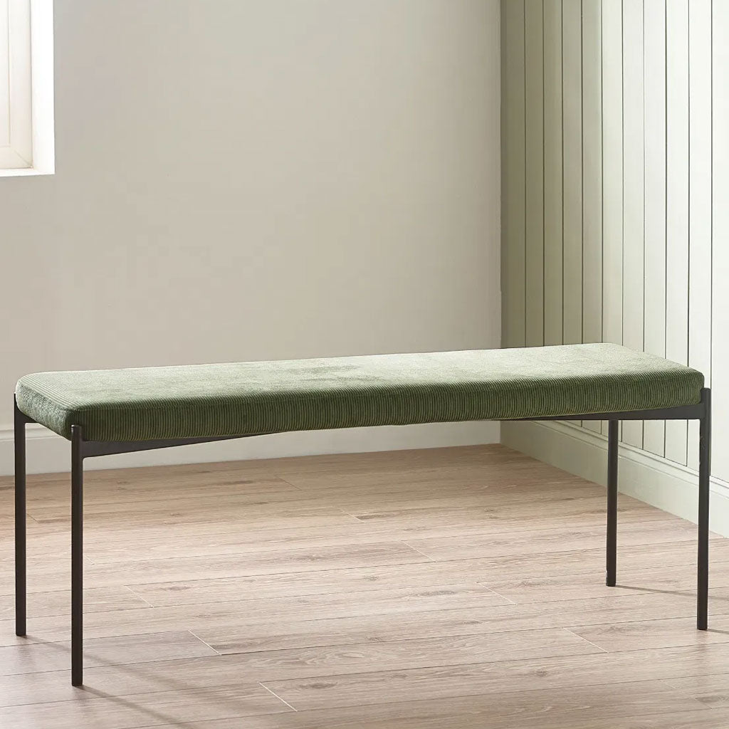 Velvet Dining Bench for 2 People - Leonie