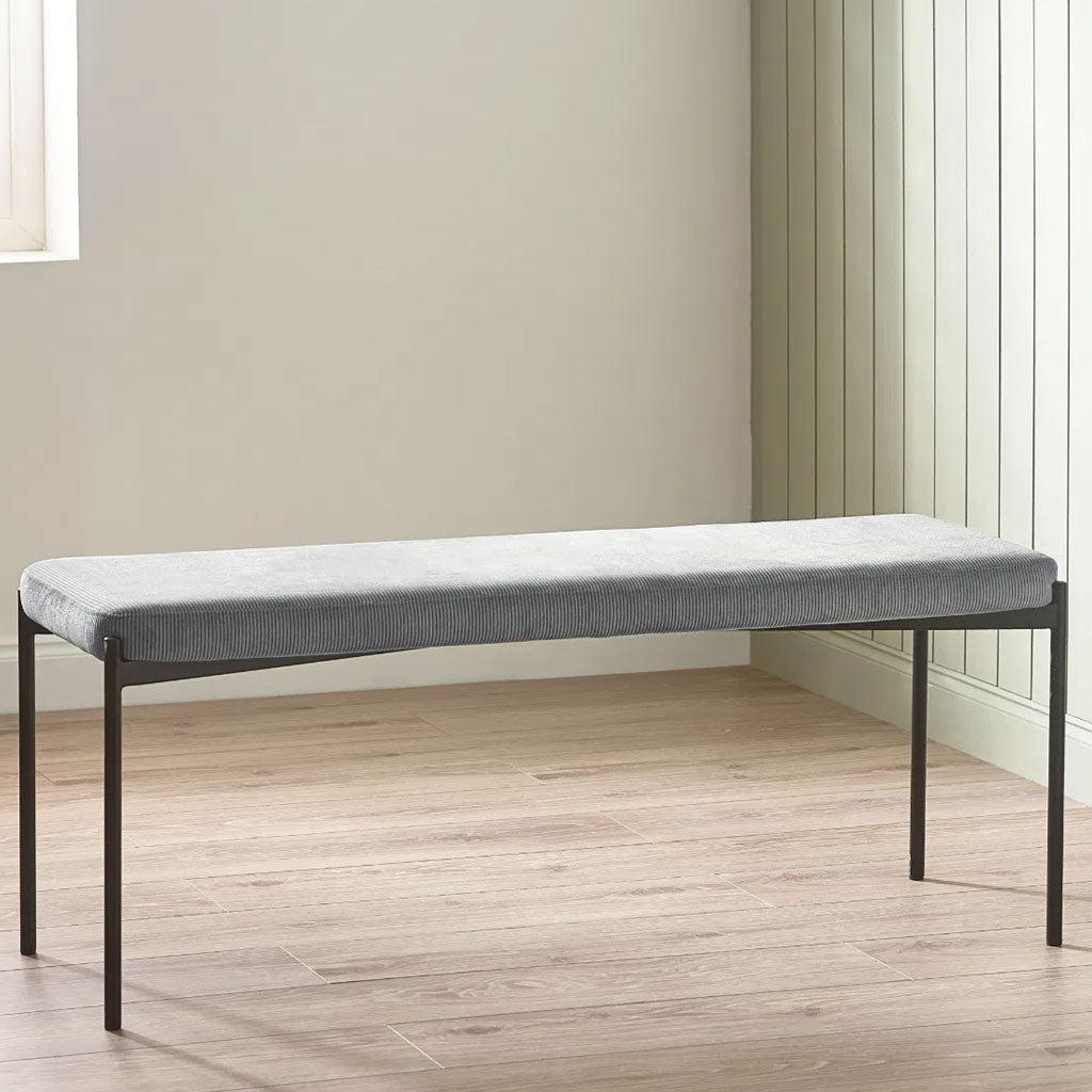 Velvet Dining Bench for 2 People - Leonie