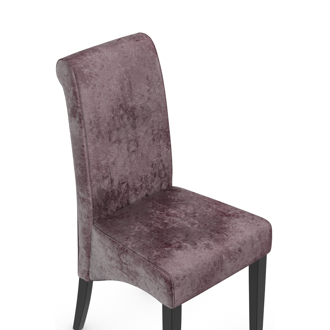 Velvet Dining Chair With Black Wooden Legs - Yorton