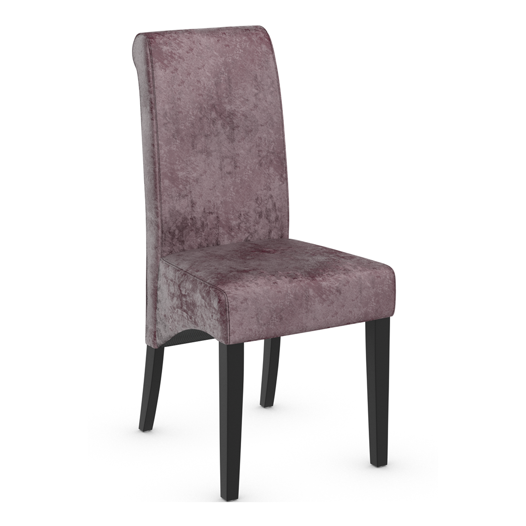 Velvet Dining Chair With Black Wooden Legs - Yorton