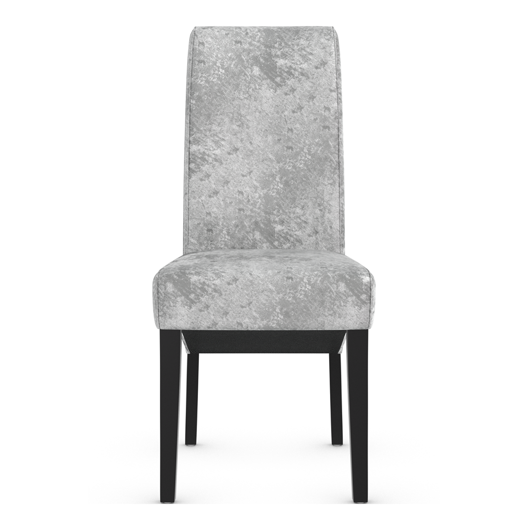 Velvet Dining Chair With Black Wooden Legs - Yorton