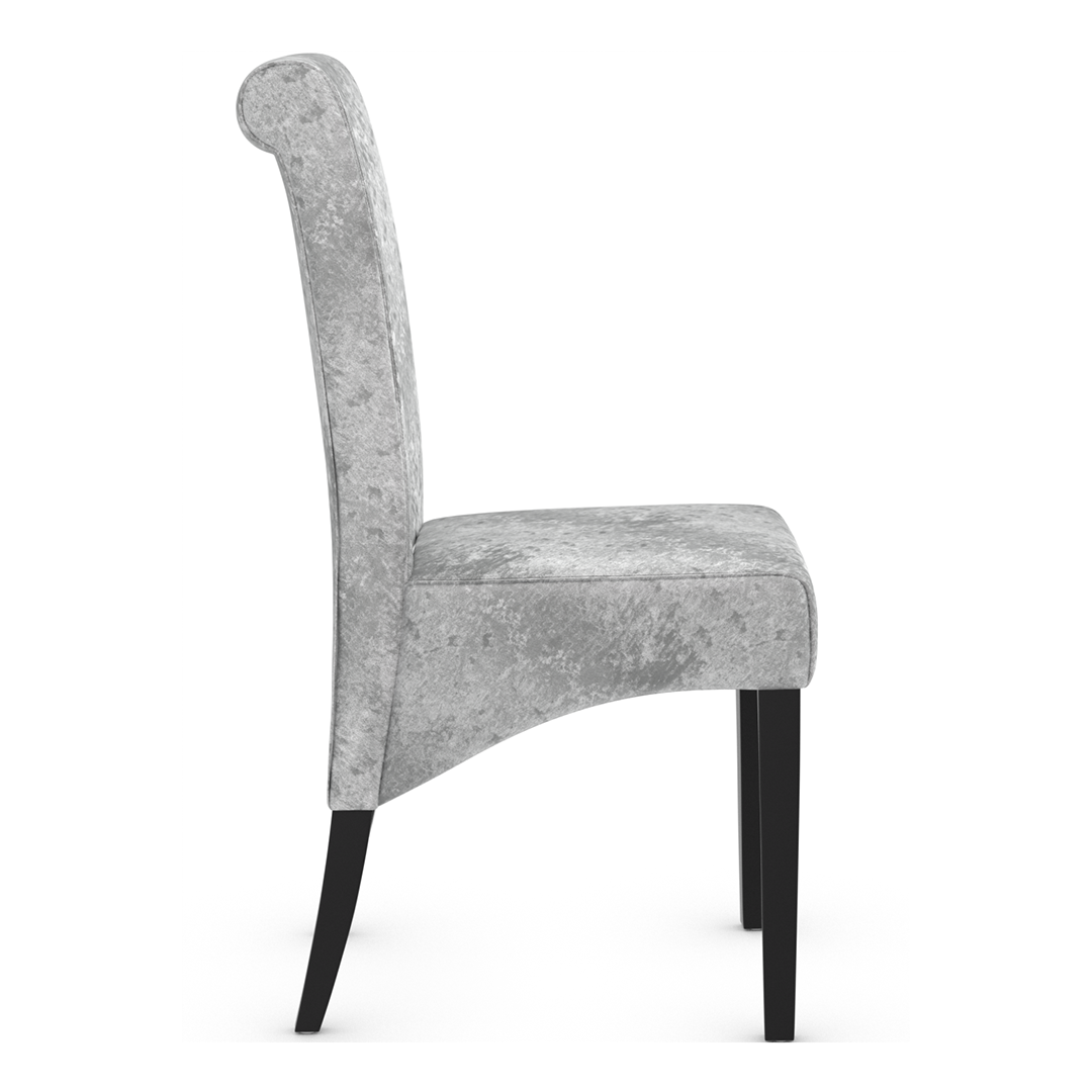 Velvet Dining Chair With Black Wooden Legs - Yorton