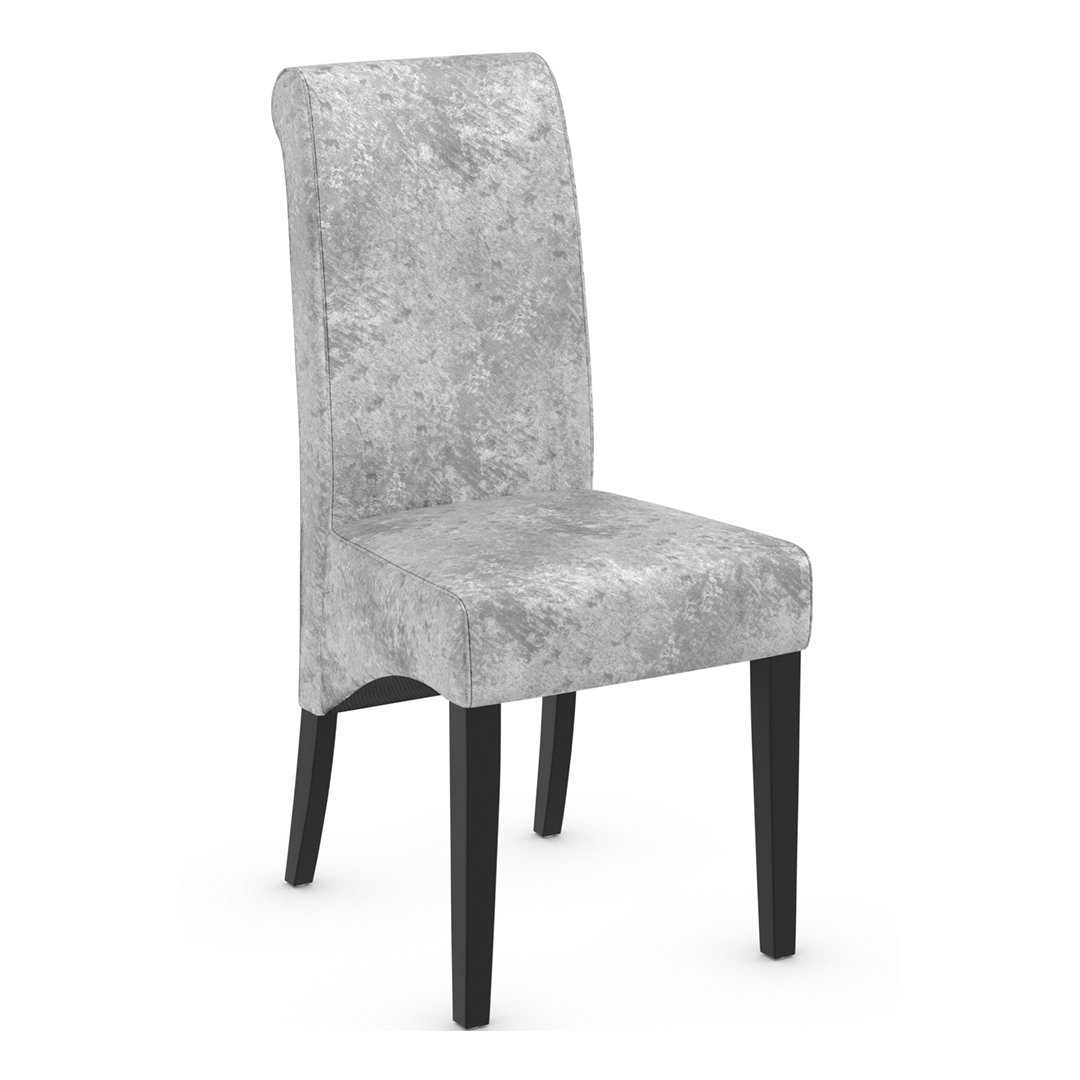 Velvet Dining Chair With Black Wooden Legs - Yorton
