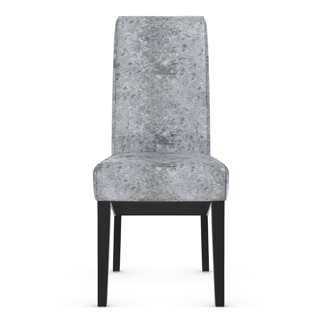 Velvet Dining Chair With Black Wooden Legs - Yorton