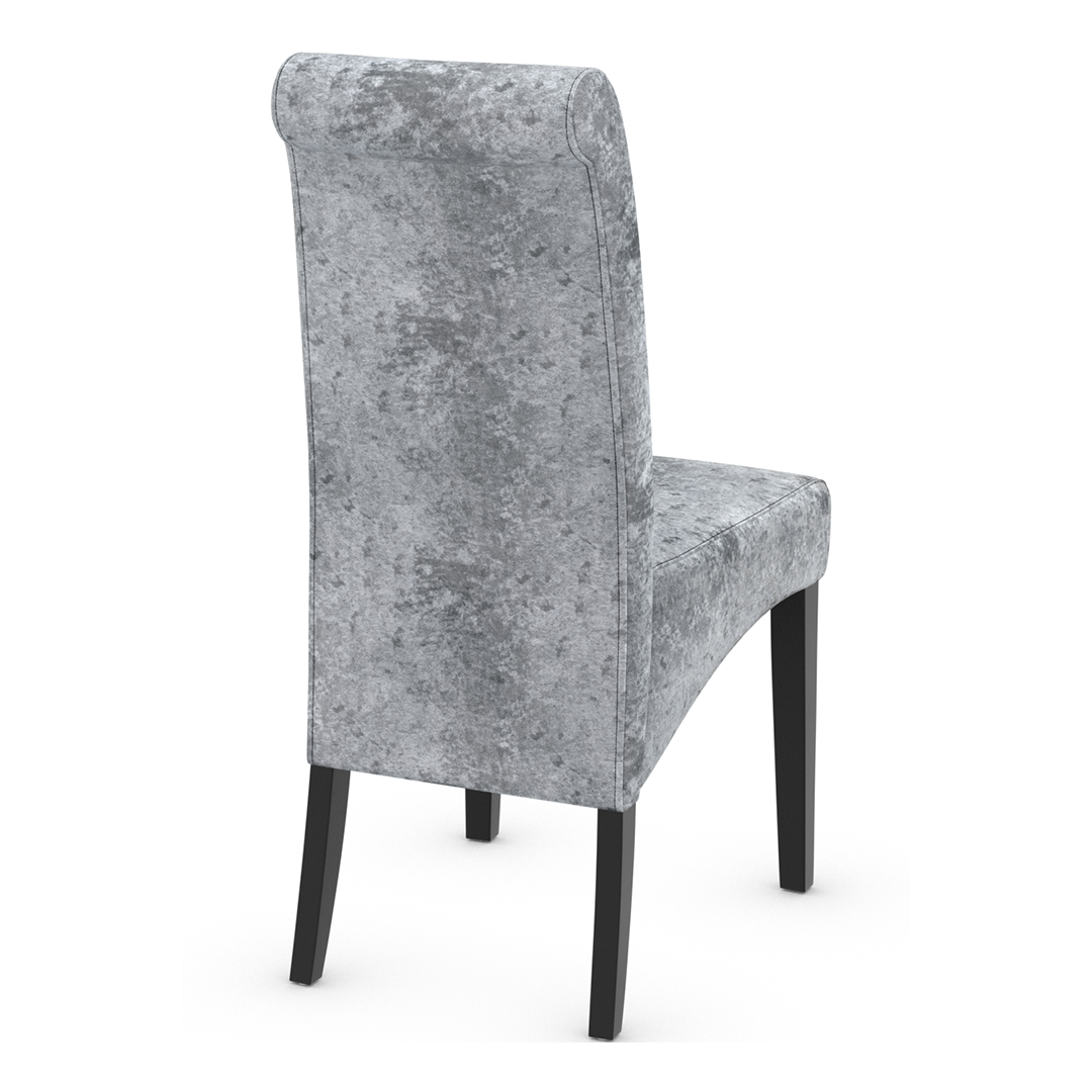 Velvet Dining Chair With Black Wooden Legs - Yorton