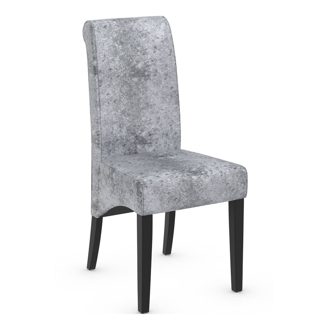 Velvet Dining Chair With Black Wooden Legs - Yorton