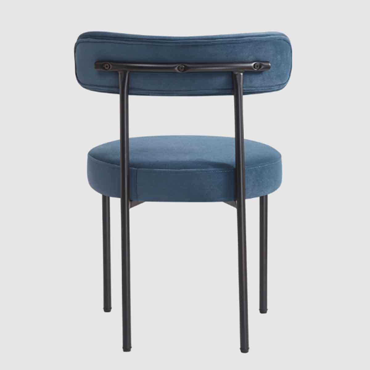 Velvet Dining Chairs 50cm Wide in Set Of 2 - Flora