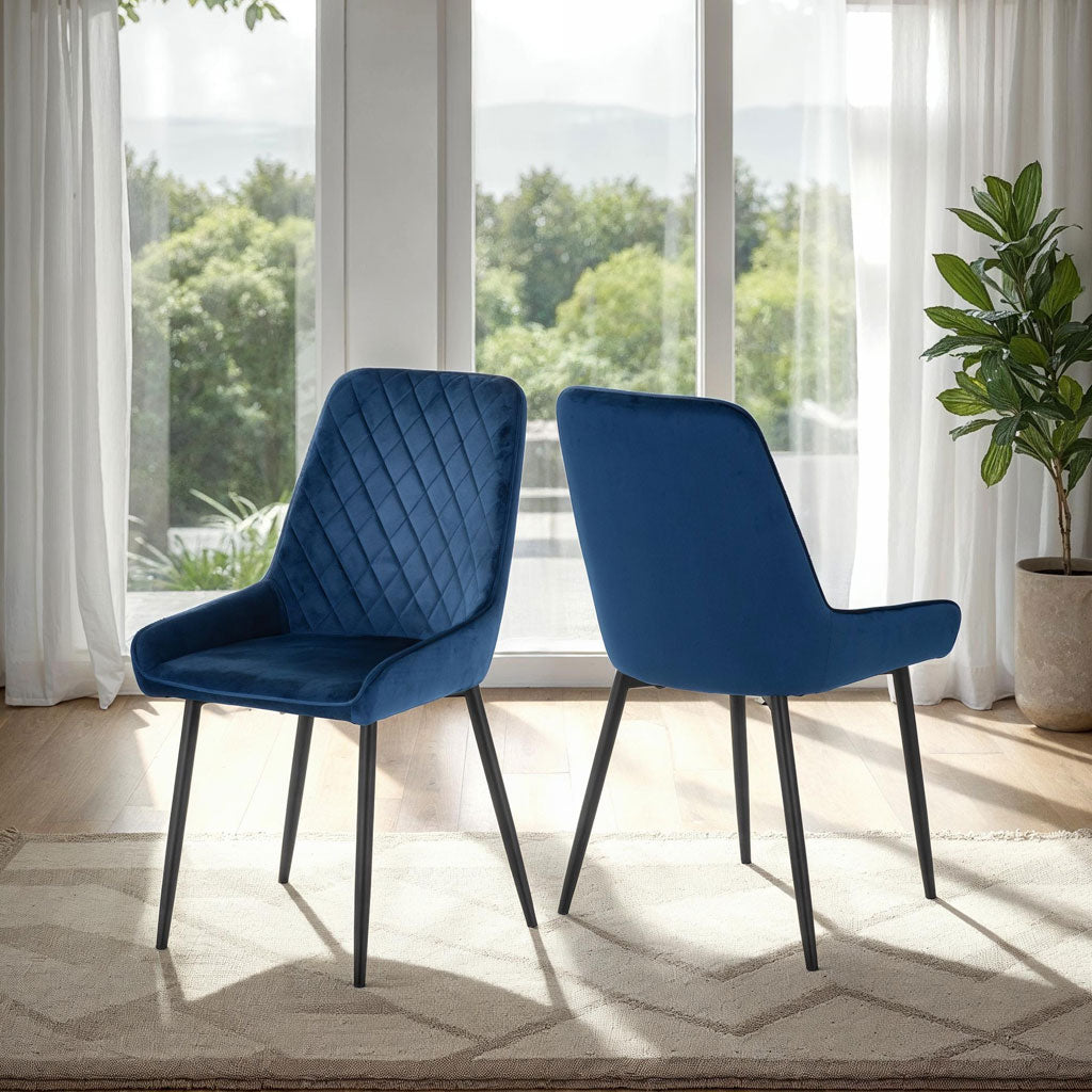 Velvet Dining Chairs in Set Of 2 - Avery