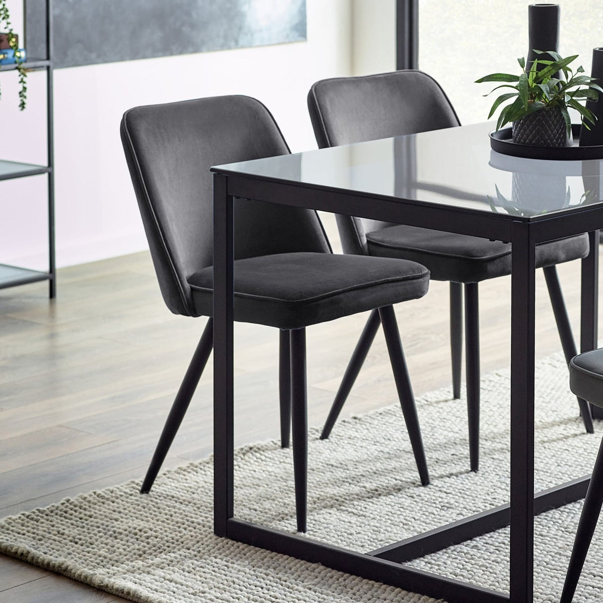 Velvet Dining Chairs in Set Of 2 - Burgess
