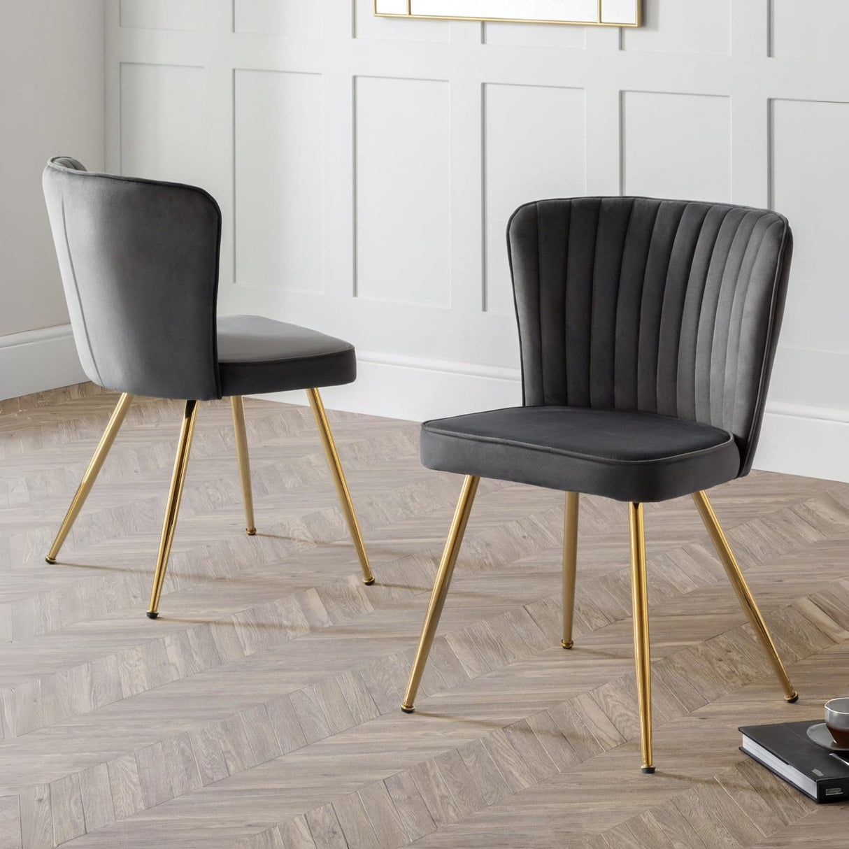 Velvet Dining Chairs in Set Of 2 - Cannes