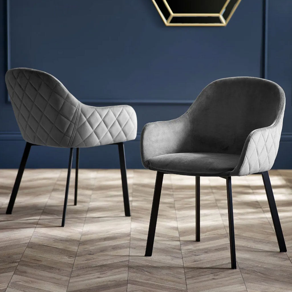 Velvet Dining Chairs in Set Of 2 - Lima