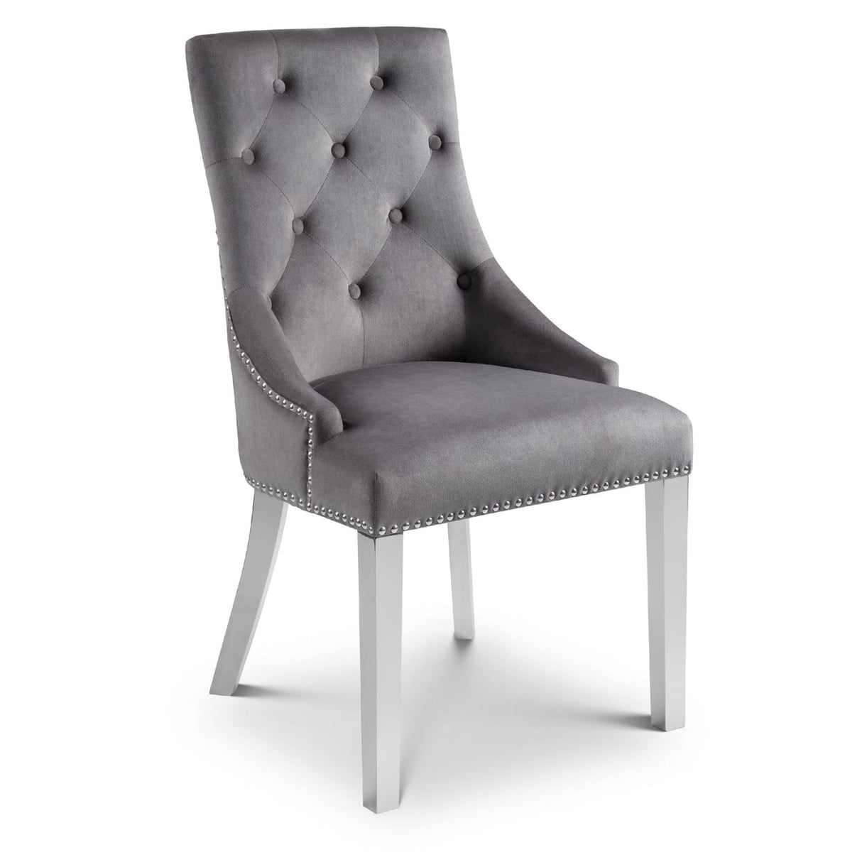 Velvet Dining Chairs in Set Of 2 Lion Head - Gladstone