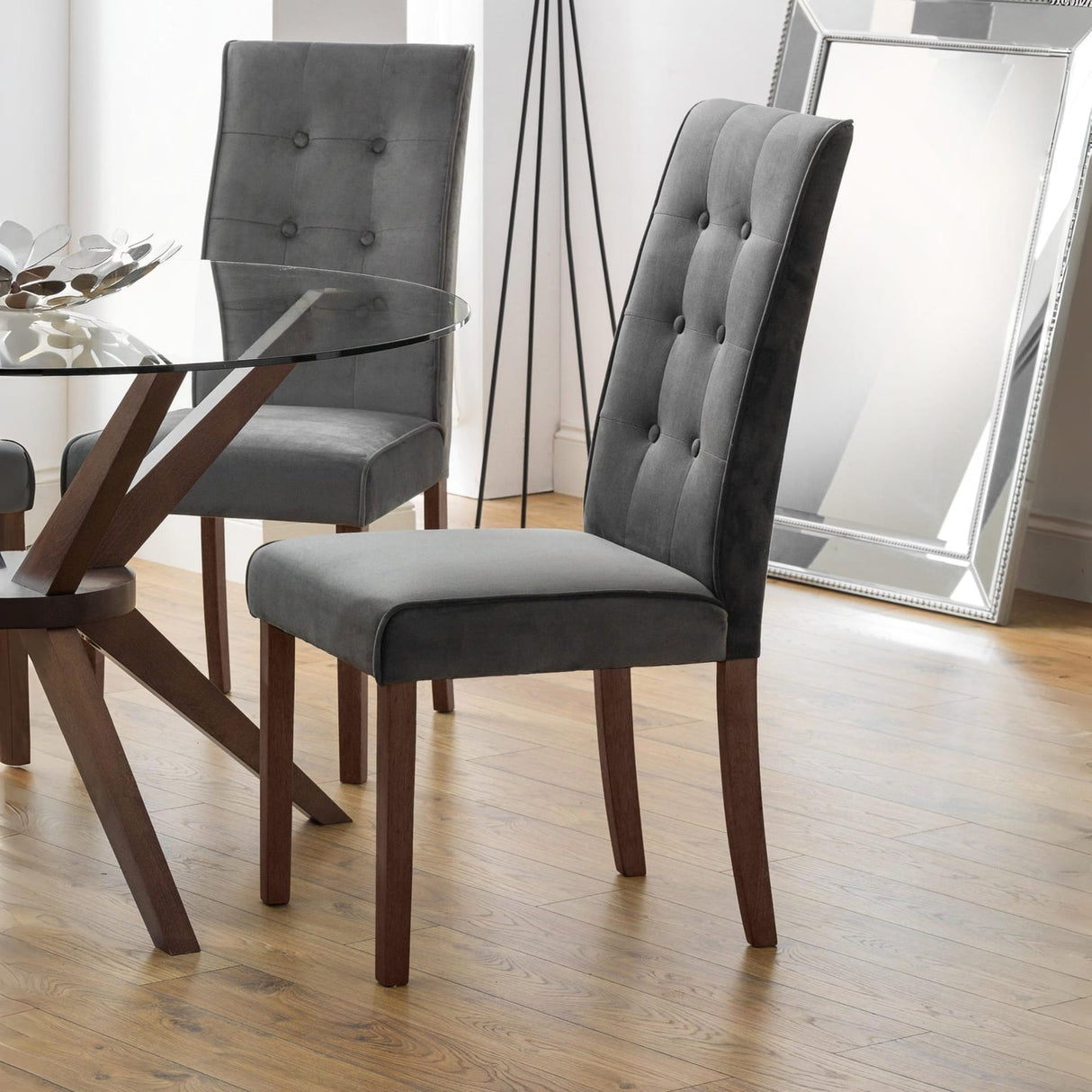 Velvet Dining Chairs in Set Of 2 - Madrid