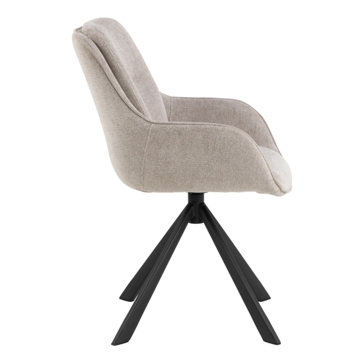 Velvet Dining Chairs in Set Of 2 With Swivel Function - Carrie