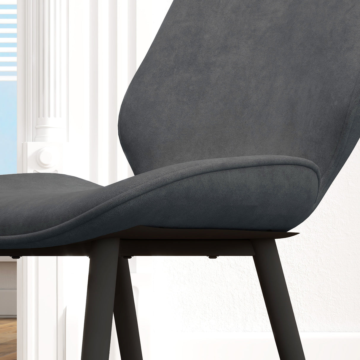 Velvet Dining Chairs in Set Of 2 With Metal Legs - Velmora