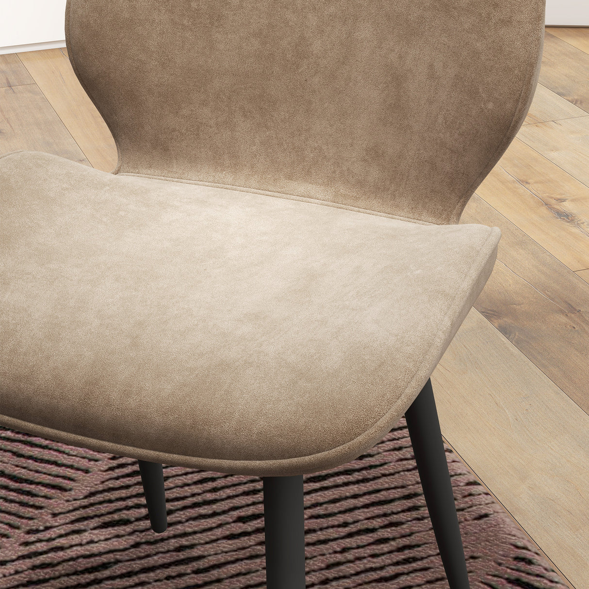 Velvet Dining Chairs in Set Of 2 With Metal Legs - Velmora