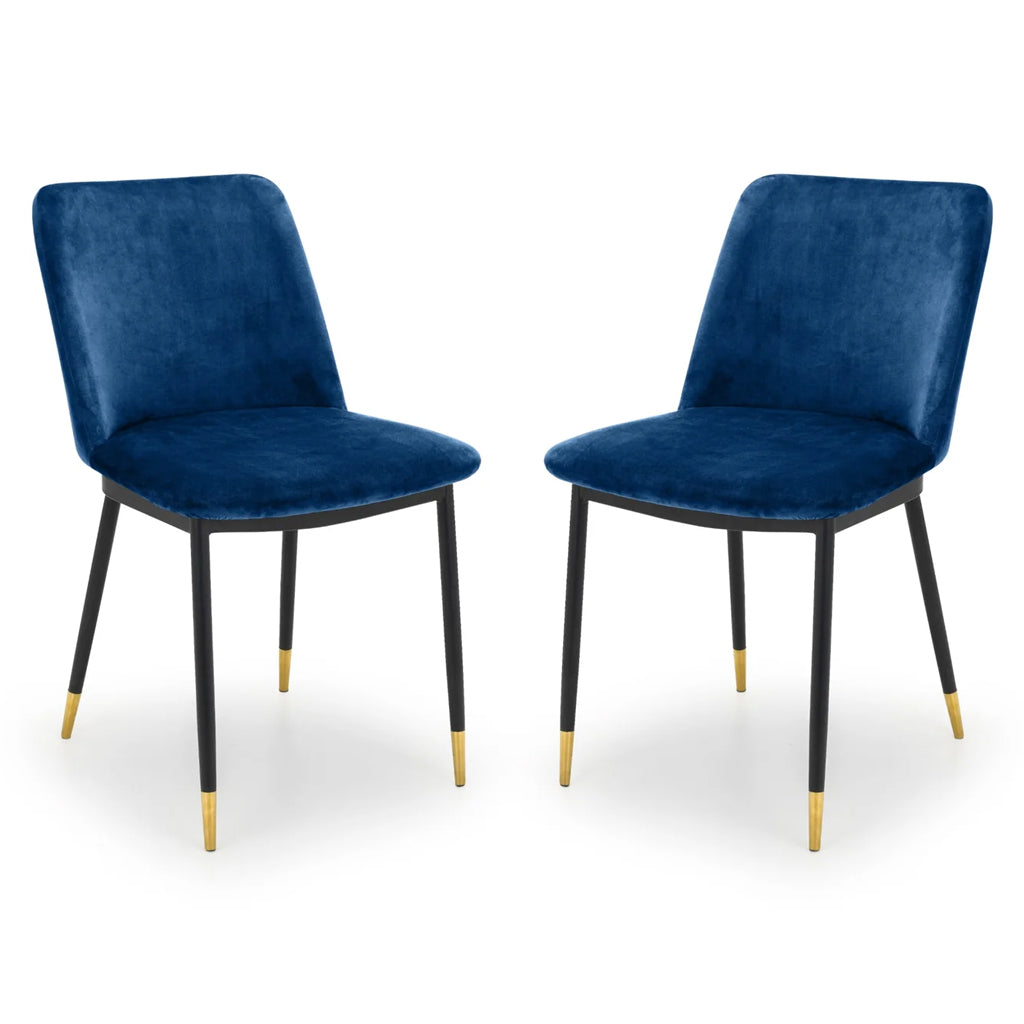Velvet Dining Chairs in Set Of 2 - Delaunay