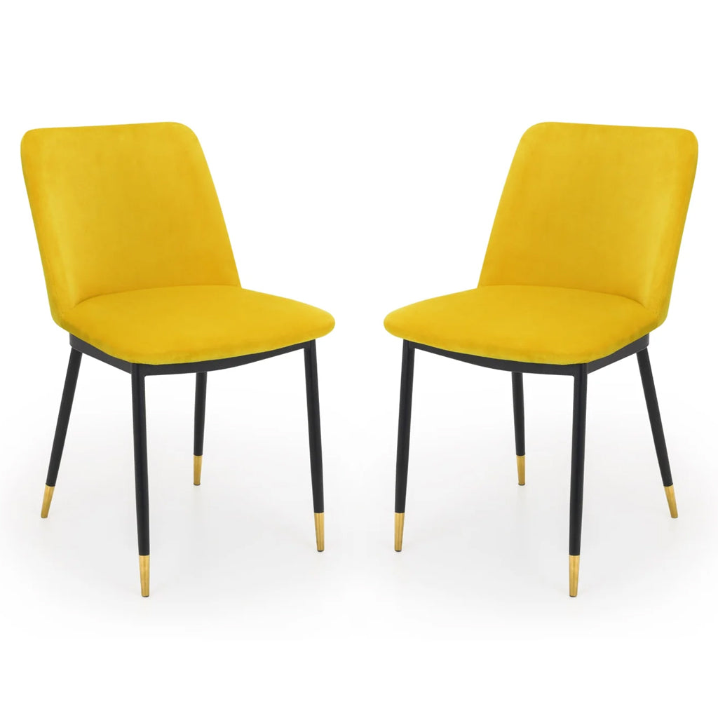 Velvet Dining Chairs in Set Of 2 - Delaunay