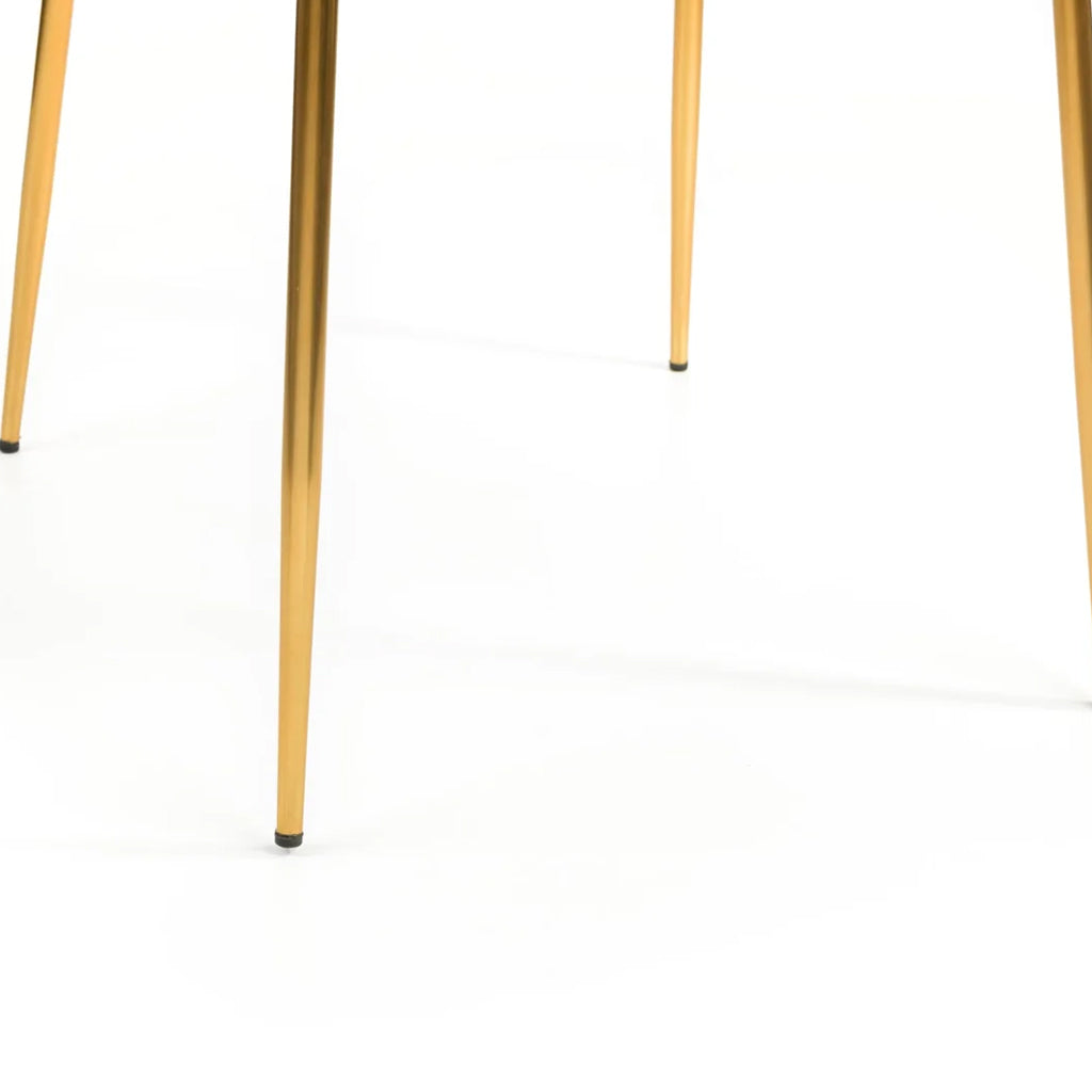 Velvet Dining Chairs in Set Of 2 With Gold Metal Legs - Harper