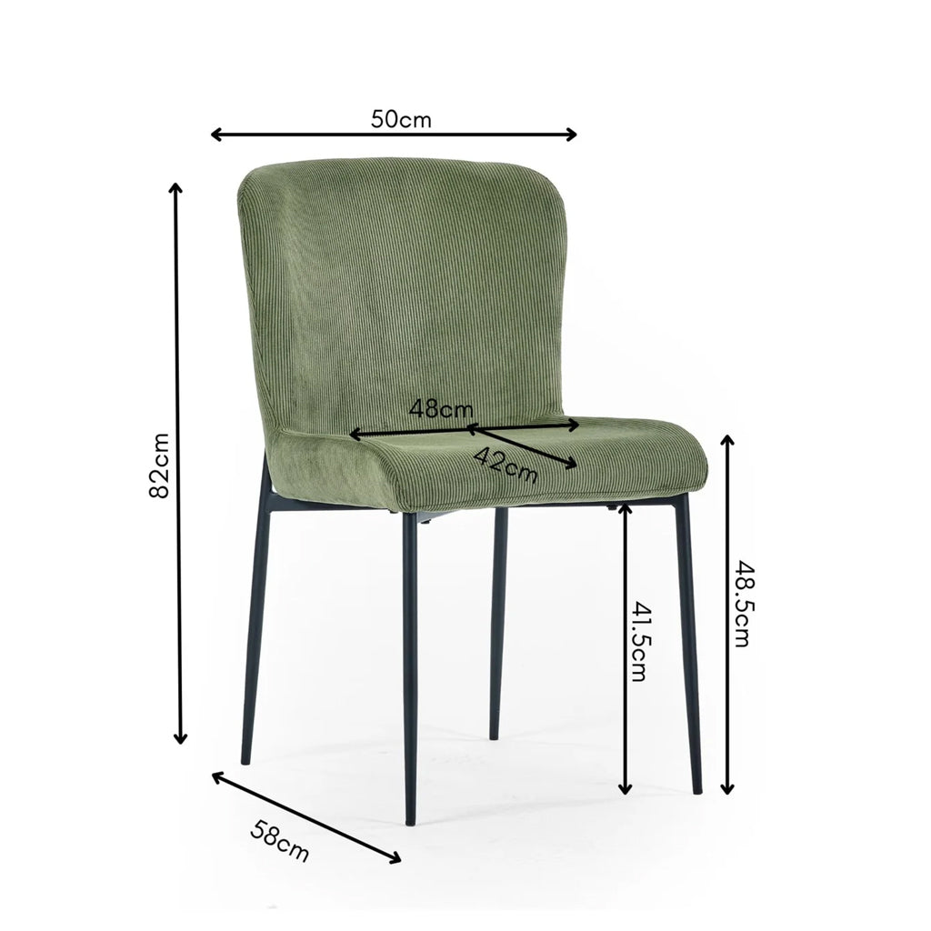 Velvet Dining Chairs in Set Of 2 - Leonie