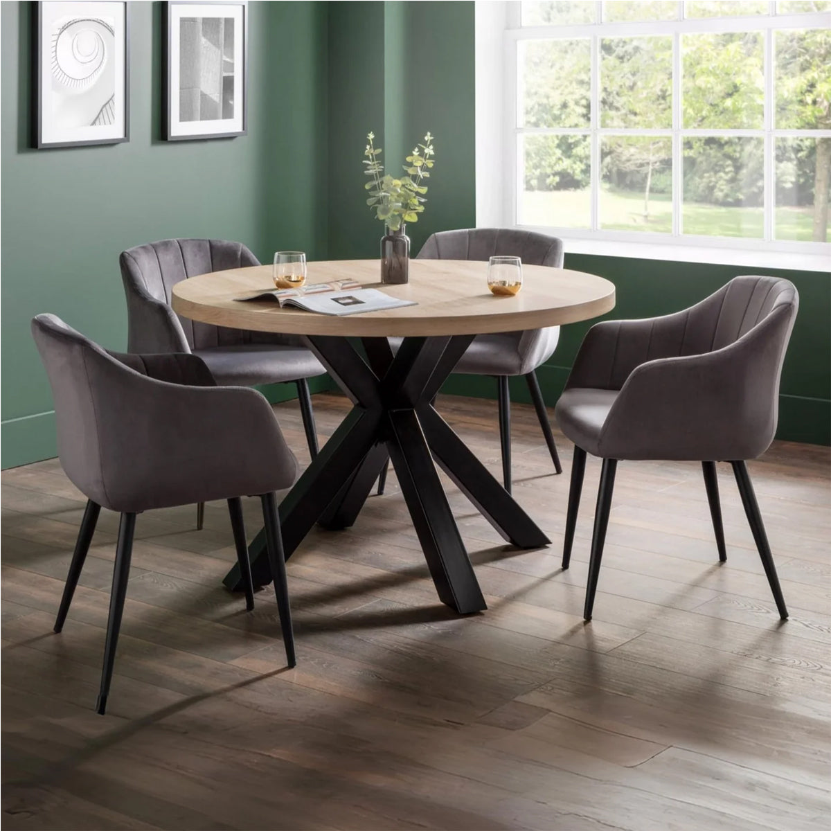 Velvet Dining Chairs in Set Of 2 Scalloped - Hobart