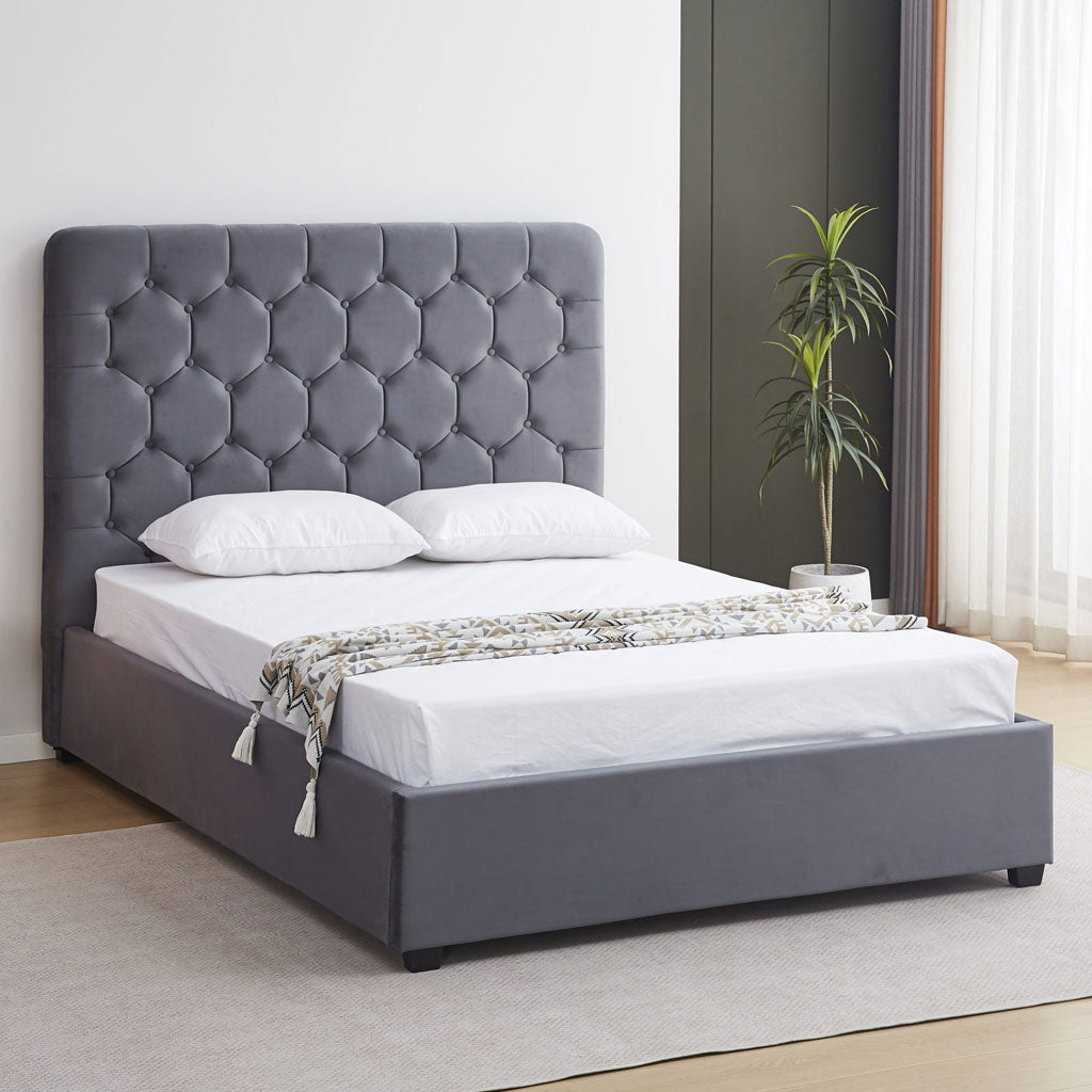 Velvet Double Bed - Madison